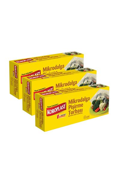 Koroplast Microwave Cooking Bag 24X21,5 cm 10 Pieces - Pack of 3