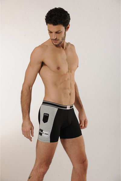 Hmd Ανδρικό 3 Πακέτο Βαμβακερό Μαύρο Lycra Χρώμα Λεπτομερές Boxer, Άνετη Υφή