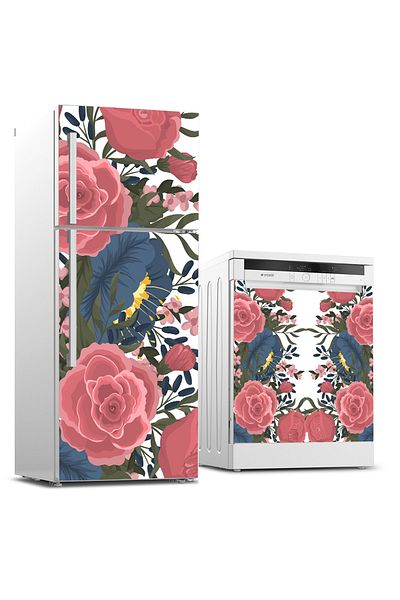 Tilki Dünyası Refrigerator And Dishwasher Set Sticker 0214