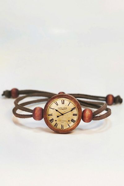 Tahtakolik Clock Wooden Bracelet