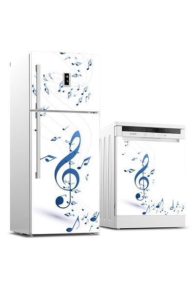 Tilki Dünyası Refrigerator And Dishwasher Set Sticker 0268