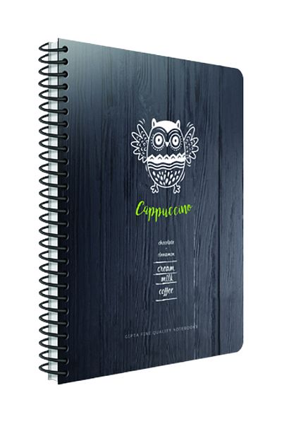 Gıpta Coffee Book Spiral Hard Cover 120 Yp 19x26 Cm Notebook Checkered Cappuccino