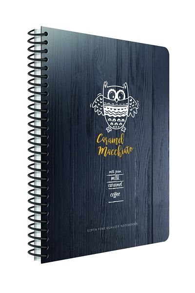 Gıpta Coffee Book Spiral Hard Cover 120 Yp 19x26 Cm Notebook Checkered Caramel Macchiato