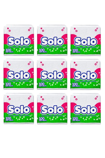 Solo 100 Napkins 9X100=900 Sheets