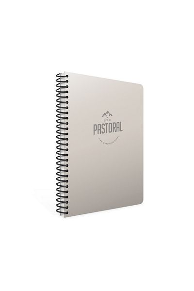 Gıpta Pastoral A4 60 Sheets Lined Pp Cover Spiral Notebook Gray