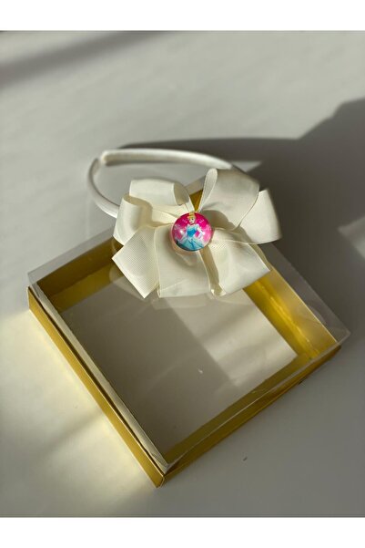 QUEEN AKSESUAR Princess Princess Cinderellal - Cream Colored Thin Satin Bow, ...