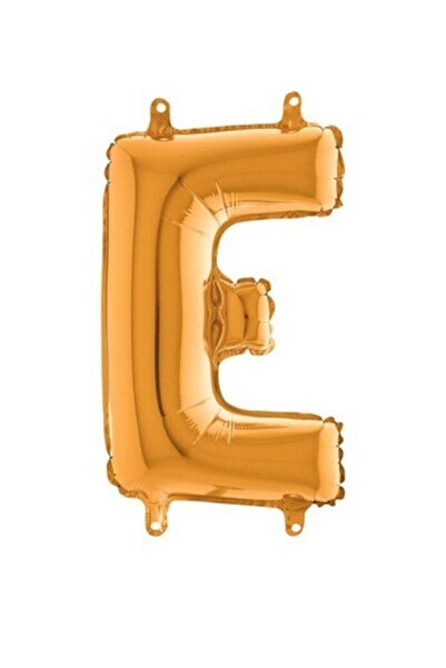 Çemrek Süs Parti حرف E بالون فوليو ذهبي اللون مقاس 60 سم
