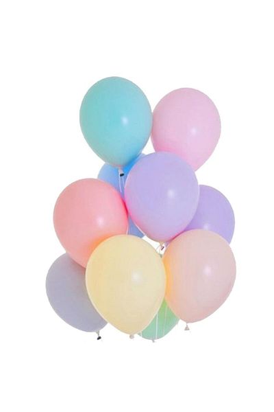 Çemrek Süs Parti Mixed Color Macaron Balloon - 50 Pieces