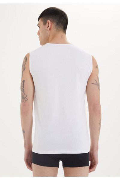 WESTMARK LONDON Men's Pima V-collar Athlete White