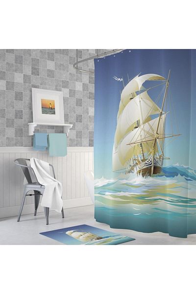 Zethome Perdeau de duș pentru baie cu o singură aripă 1x180x200