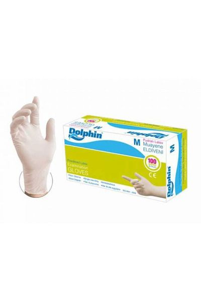 Dolphin قفازات لاتكس 100 قطعة *2 صندوق