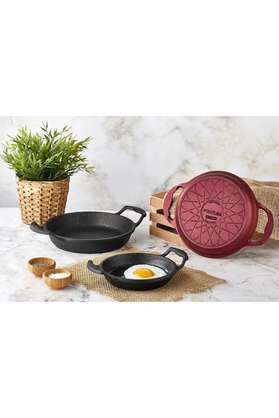 Cosiness Iron Granite Cast Egg Pan 20 cm
