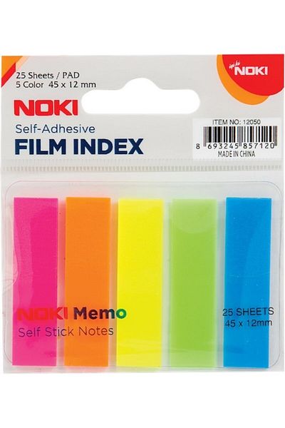 Noki Ευρετήριο ταινίας σημειώσεων 5 Χρώματα 12x45mm 25 Yp. 12050