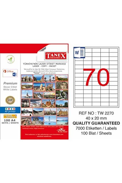 Tanex ملصق ليزر Tw-2270 (40 × 20 مم)