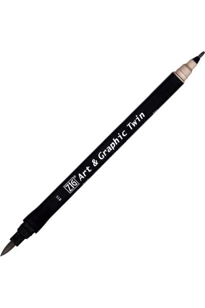 Zig Art & Graphic Twin Tut-80 Brush Tip Marker Natural Gray 890
