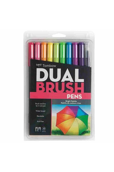 Tombow Brush Pen Dual Ab-T Set Bright 10Cbr