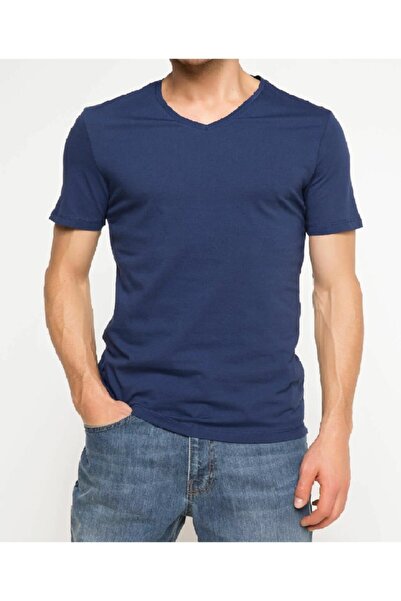 Lifeguard Men's Plus Size V-Neck Combed Cotton T-shirt