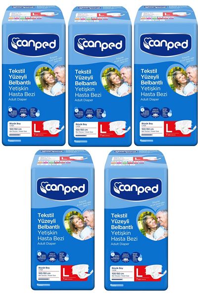 Canped Waistbanded Patient Diapers Large 35 Pieces