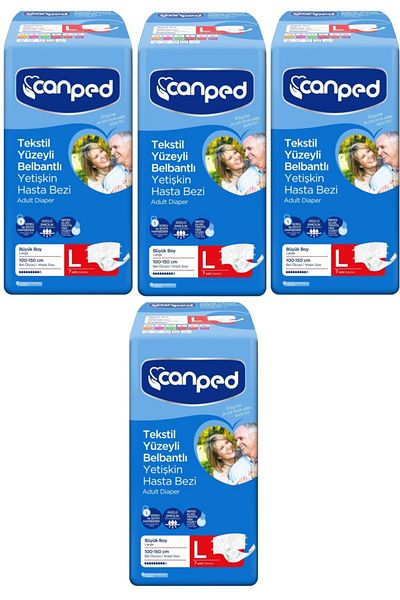 Canped Waistbanded Patient Diapers Large 28 Pieces