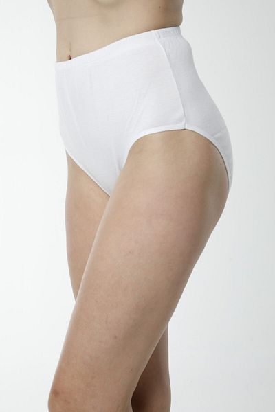 Hmd Women's White Cotton Ribbed Bato Panties