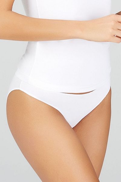 Kom Women's White Lycra Bikini Panties 3-Piece