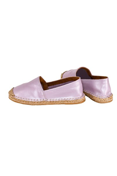 Moosefield Women's Pink Genuine Leather Handmade Espadrille