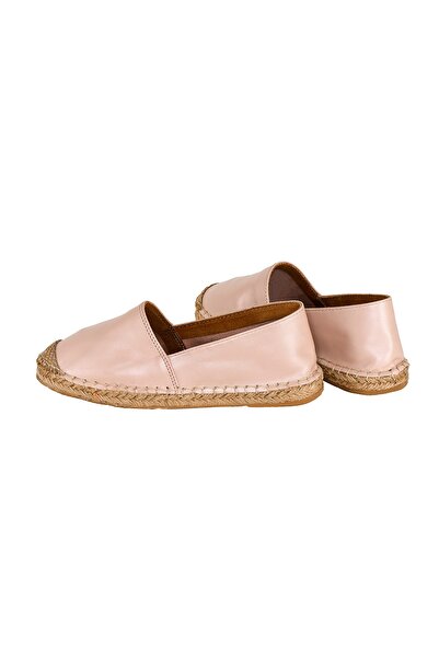 Moosefield Women's Pink Genuine Leather Handmade Espadrille