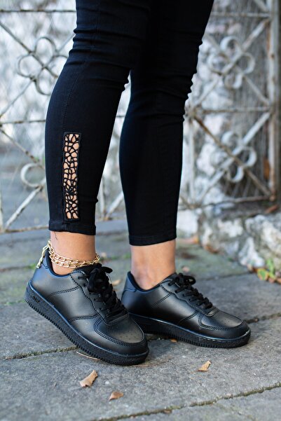 Moda Değirmeni Μαύρο-μαύρο Γυναικείο Sneaker 2m1003-101-0001