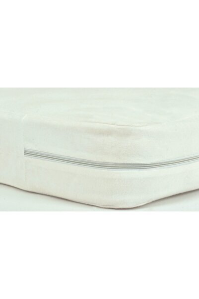 CARETEX Flancy %100 Pamuklu Dokuma,sıvı Geçirmez Fermuarlı Yatak Alezi 090x190