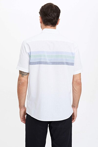 DeFacto Стандартна риза с поло яка и къс ръкав