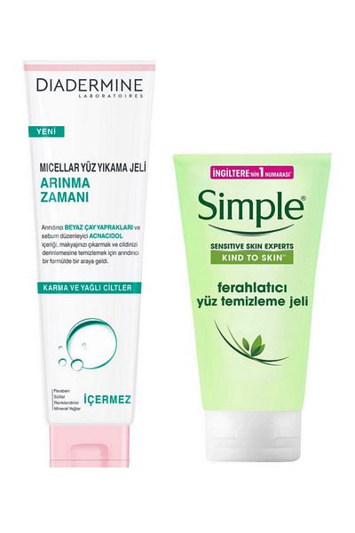 Diadermine Purification Time Face Wash Gel 150ml and Simple Refreshing Facial Cleansing Gel 150ml869900100437828