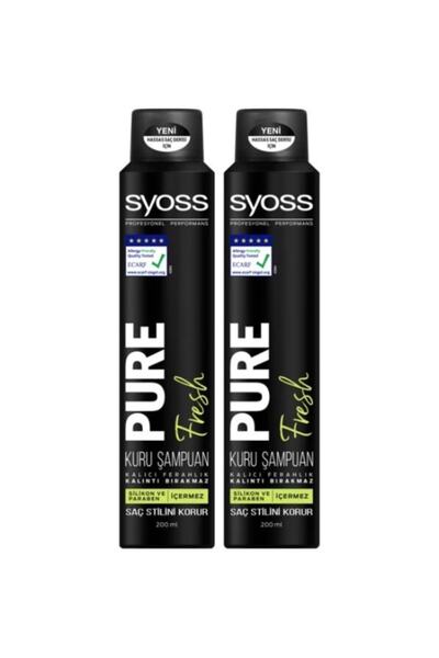 Syoss Pure Fresh Kuru Şampuan 200 Ml X 2 Adet