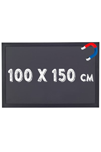 Chalky Manyetik 100x150 Cm Kara Tahta Siyah Çerçeveli - Tebeşir Yazı Tahtası ...