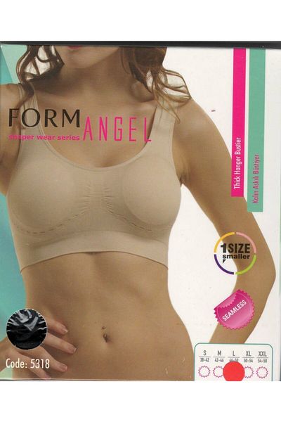 Form Angel White 5318 Women's Thick Strap Bustier Bra