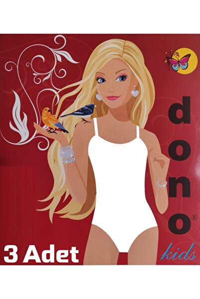 Dono Pack of 3 White Color Children's Cotton Rope Strap Snap Fastener Body