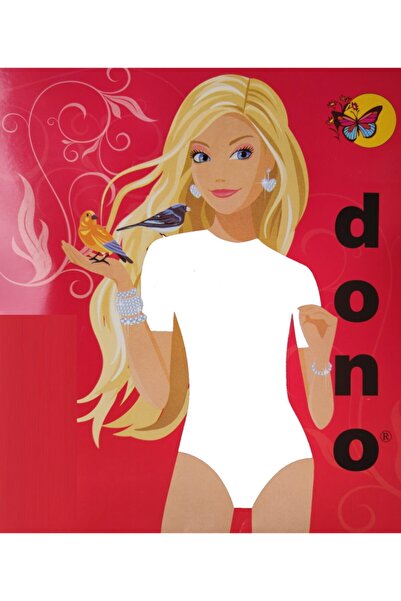 Dono Body alb cu mânecă scurtă pentru copii