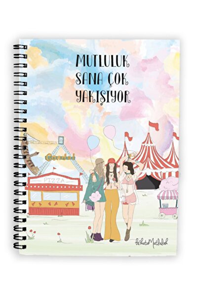 Bikutumutluluk Gift - N005 A5 Design Spiral Notebook - Fair Notepad