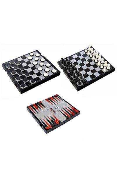 my wood مجموعة ألعاب 3 في 1 لعبة الطاولة والشطرنج