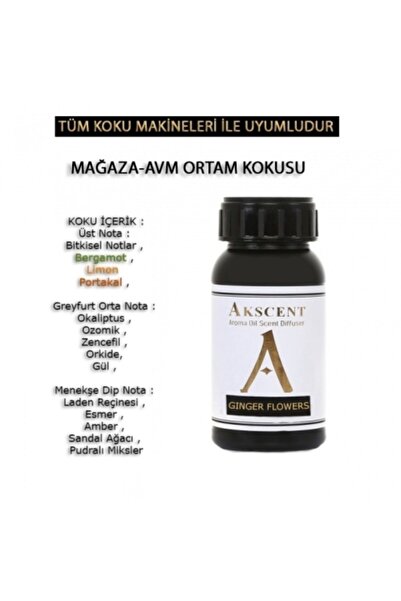 AKSCENT Tüm Koku Makinelerine Uyumlu Koku Makinesi Koku Esansı 100 Ml Ginger ...
