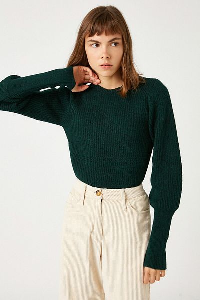 Koton Pullover - Grün - Regular Fit