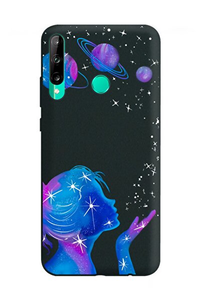 Spoyi Uzay Kız Tasarımlı Rubber Telefon Kılıfı Huawei P40 Lite E