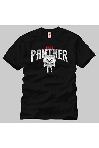 Crazy Crna pantera, majica sa lubanjom Punishera za muškarce