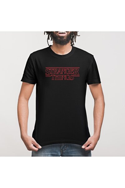 Crazy Ανδρικό T-Shirt με λογότυπο Stranger Things Outline