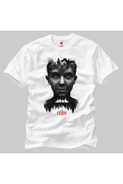 Crazy Stranger Things Visok struk muška majica - dizajn lica okrenutog naopako