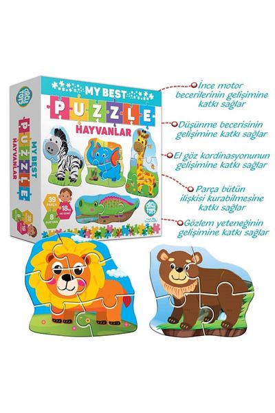 AteşTech Baby Puzzle Animals 18 Months+