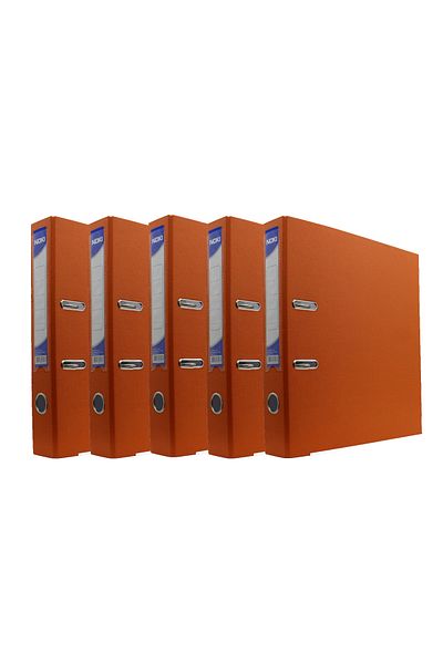 Noki Narrow Plastic Folder (56412-040) Orange Pack of 5