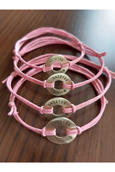 Numberrings Kadın Pembe Evrensel Şifa Ve Meme Kanseri Sayılı Halka Bileklik