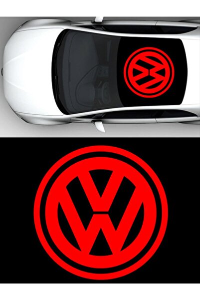 Melek Pazarı ملصق سيارة لفتحة سقف فولكس فاجن باللون الأحمر مقاس 35 × 35 سم