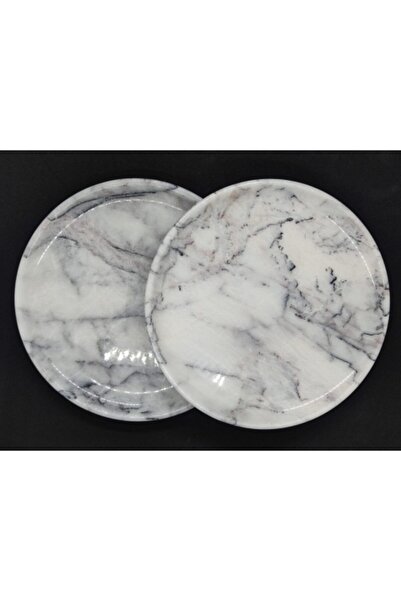 Pergamon Lilac 2-Piece Marble Plate 17 Cm Two Pieces Decorative or Presentation