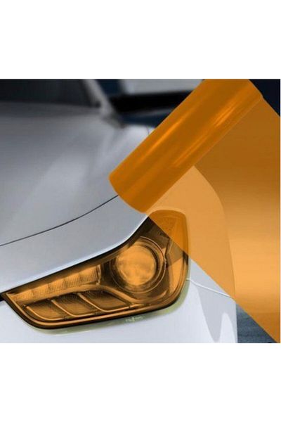 Apex Orange Headlight Stop Film Foil Coating Durable Quality 50x30cm